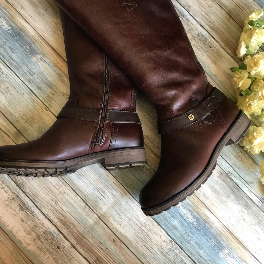 Naturalizer Tanita Bridal Brown Leather Boots 8 - Picture 4 of 8